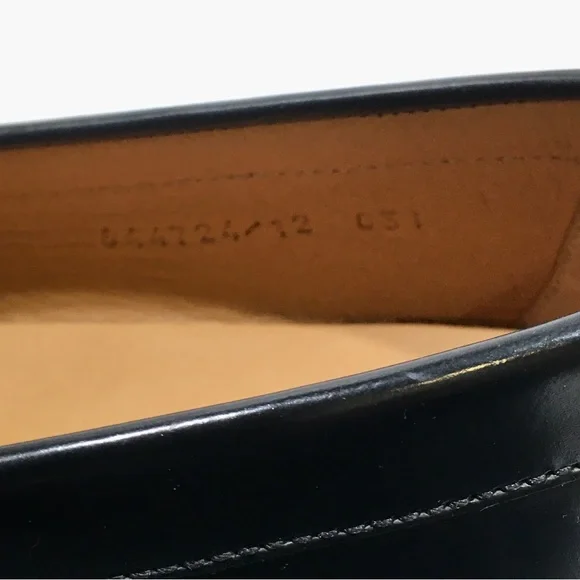 GUCCI INTERLOCKING G WEB LOAFER MOCCASIN -BLACK LEATHER -US 12.5 -NEW - Picture 7 of 10